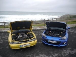 El Subaru SVX y el BRZ cuentan con motores bóxer de 6 y 4 cilindros respectivamente.