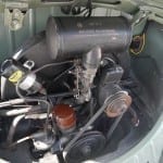 El motor original del VW refrigerado por aire.